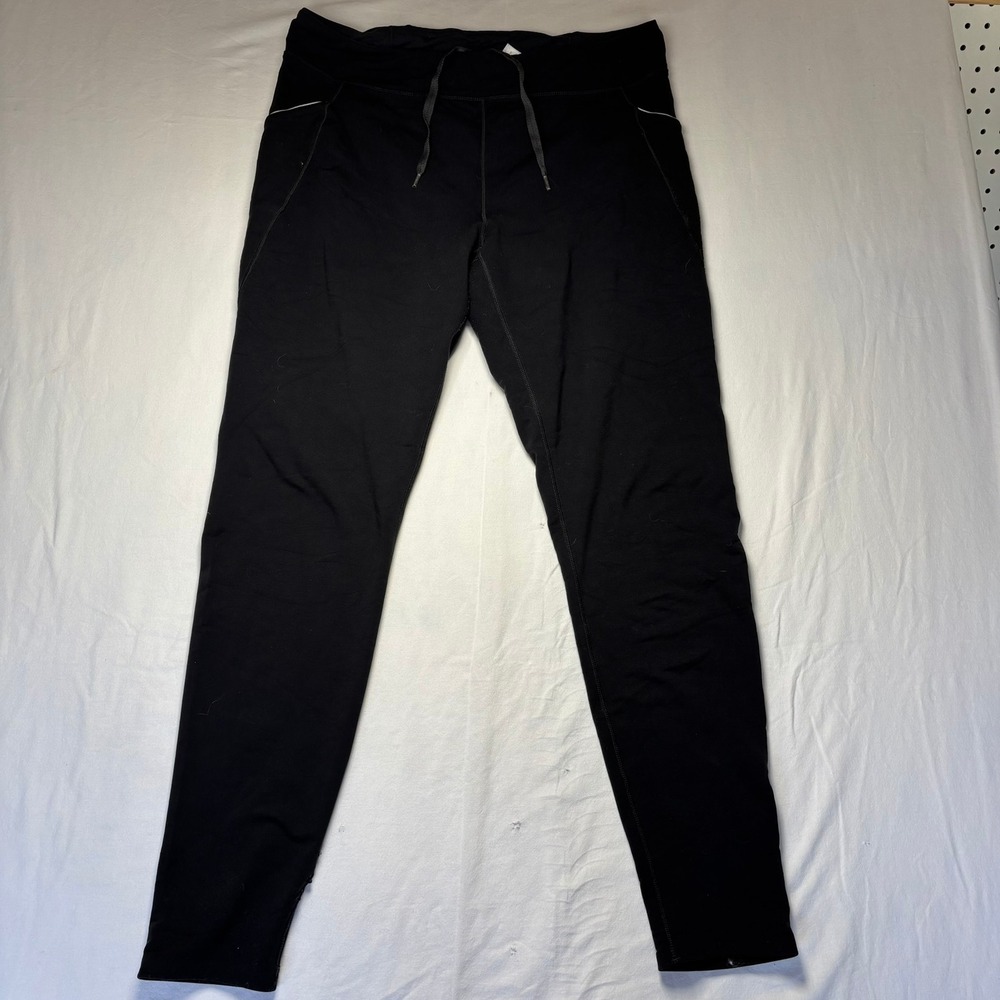 Patagonia Running Tights Mens Large 32x29 Black Pocket Athletic Leggings Jogging